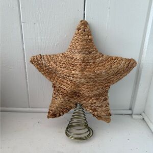 Natural Woven Star Tree Topper
